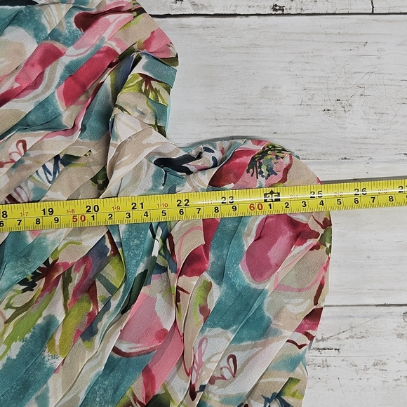 Torrid Floral Asymmetrical Dress - Pink and Green - Picture 4 of 16